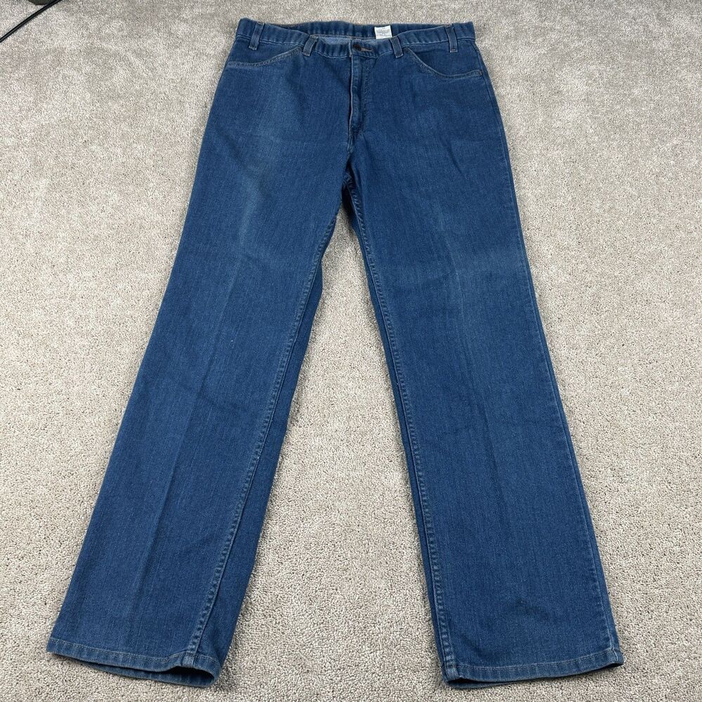 Levis 541 Jeans Mens 38x32 (Fits 35x32) Blue Denim Brown Tab Vintage VTG 90s